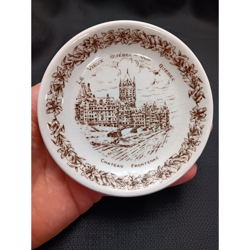 Le Vieux Old Quebec Wood Sons English Ironstone Chateau Frontenac Souvenir Dish